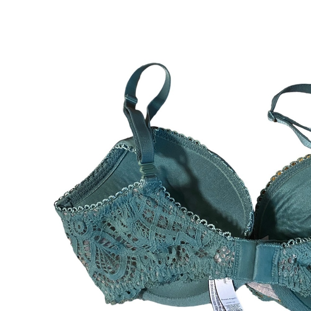 Victoria's Secret Dream Angels Lightly Lined Demi Bra 32D w/Lace Green - Picture 5 of 14